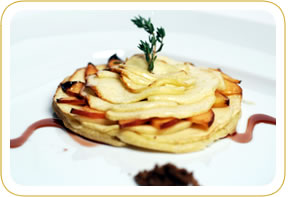 Tarta de manzanas y nectarinas (4 personas)